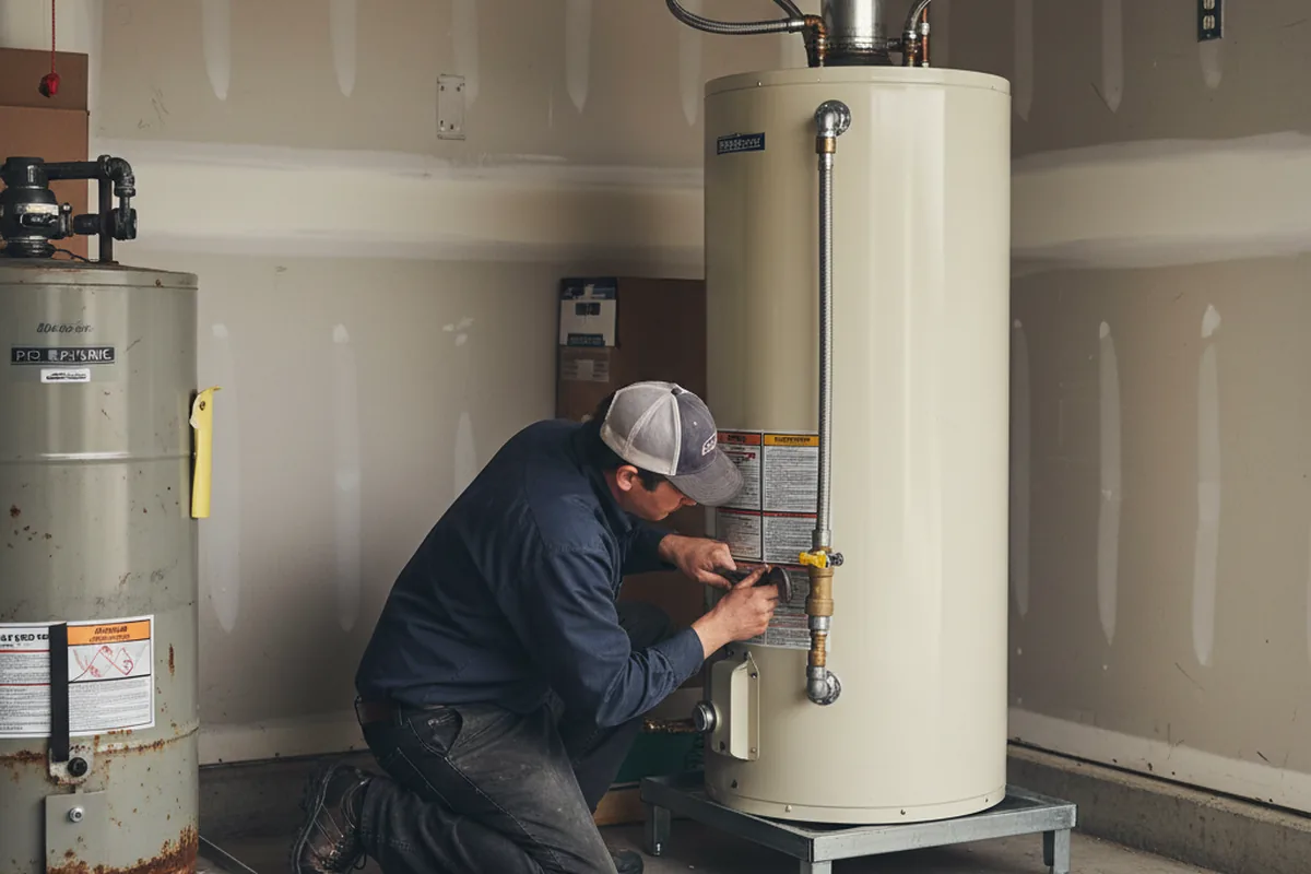 Water heater and shutoff valve replacement in Getzville